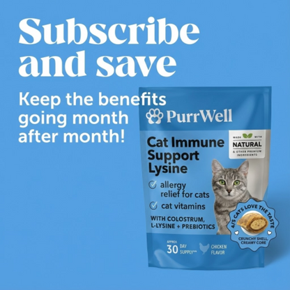 PurrWell L-Lysine Immune Support for Cats (Chicken Flavor)